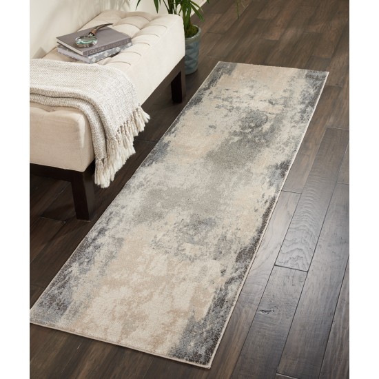 Nourison Maxell MAE13 Runner Rug, Ivory/Grey, 2'2" x 10'