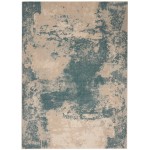 Nourison Maxell MAE13 Area Rug, Ivory/Teal, 3'10" x 5'10"