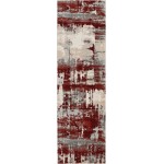 Nourison Maxell MAE14 Runner Rug, Ivory/Red, 2'2" x 7'6"