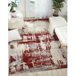 Nourison Maxell MAE14 Area Rug, Ivory/Red, 3'10" x 5'10"