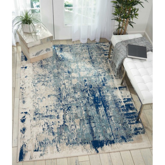 Nourison Maxell MAE16 Area Rug, Ivory/Blue, 3'10" x 5'10"