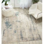 Nourison Maxell MAE17 Area Rug, Ivory/Teal, 3'10" x 5'10"