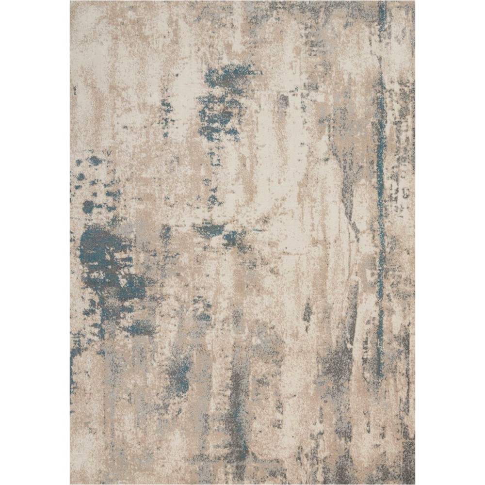 Nourison Maxell MAE17 Area Rug, Ivory/Teal, 9'3" x 12'9" Nourison Maxell MAE17 Area Rug, Ivory/Teal, 9'3" x 12'9"