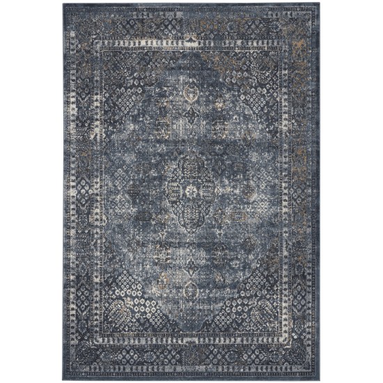 Kathy Ireland Home Malta MAI01 Area Rug, Navy, 3'11" x 5'7"