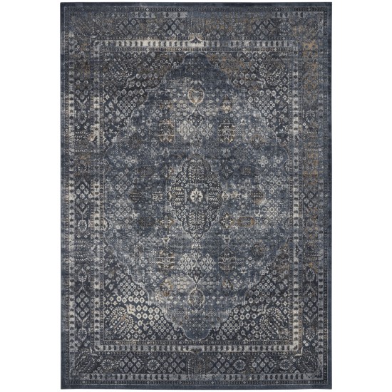 Kathy Ireland Home Malta MAI01 Area Rug, Navy, 7'10" x 10'10"