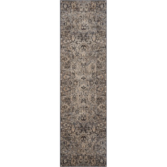 Kathy Ireland Home Malta MAI03 Runner Rug, Slate, 2'2" x 7'7"