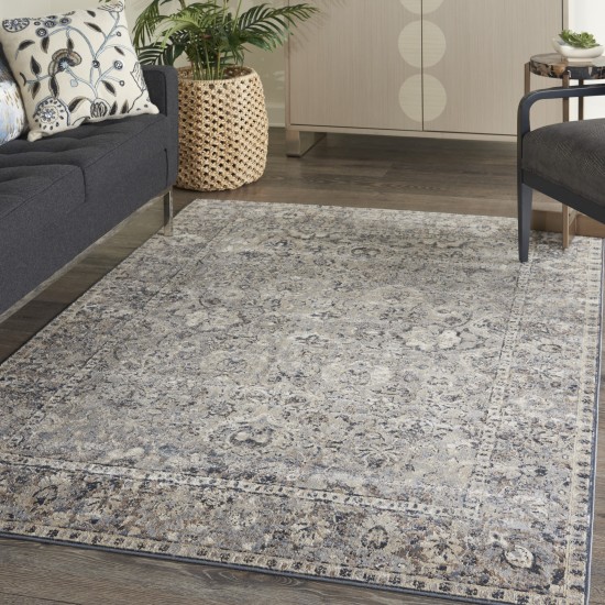 Kathy Ireland Home Malta MAI03 Area Rug, Slate, 3'11" x 5'7"