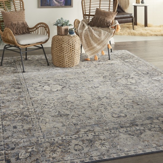 Kathy Ireland Home Malta MAI03 Area Rug, Slate, 7'10" x 10'10"