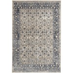 Kathy Ireland Home Malta MAI04 Area Rug, Ivory/Blue, 5'3" x 7'7"