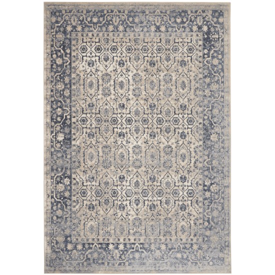 Kathy Ireland Home Malta MAI04 Area Rug, Ivory/Blue, 7'10" x 10'10"