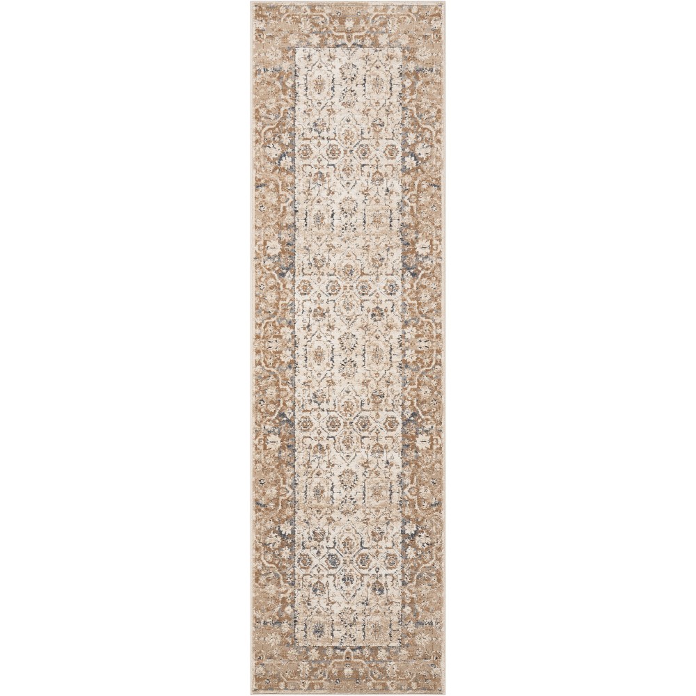 Kathy Ireland Home Malta MAI04 Runner Rug, Taupe, 2'2" x 7'7"