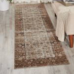 Kathy Ireland Home Malta MAI04 Runner Rug, Taupe, 2'2" x 7'7"