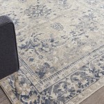 Kathy Ireland Home Malta MAI05 Area Rug, Ivory/Blue, 5'3" x 7'7"
