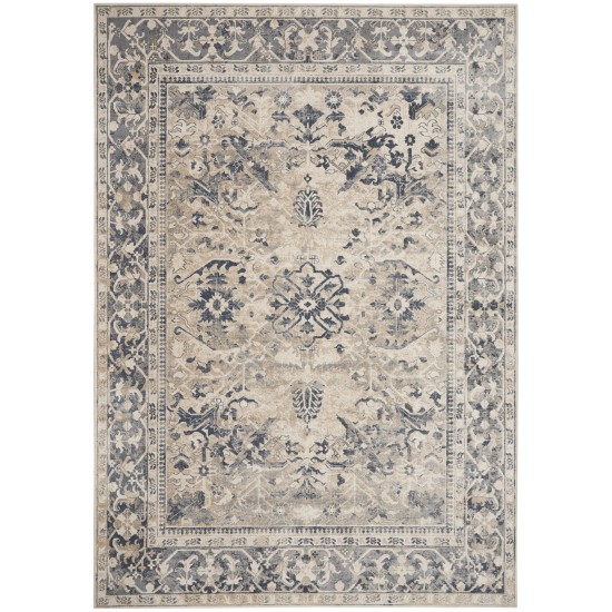 Kathy Ireland Home Malta MAI05 Area Rug, Ivory/Blue, 7'10" x 10'10"