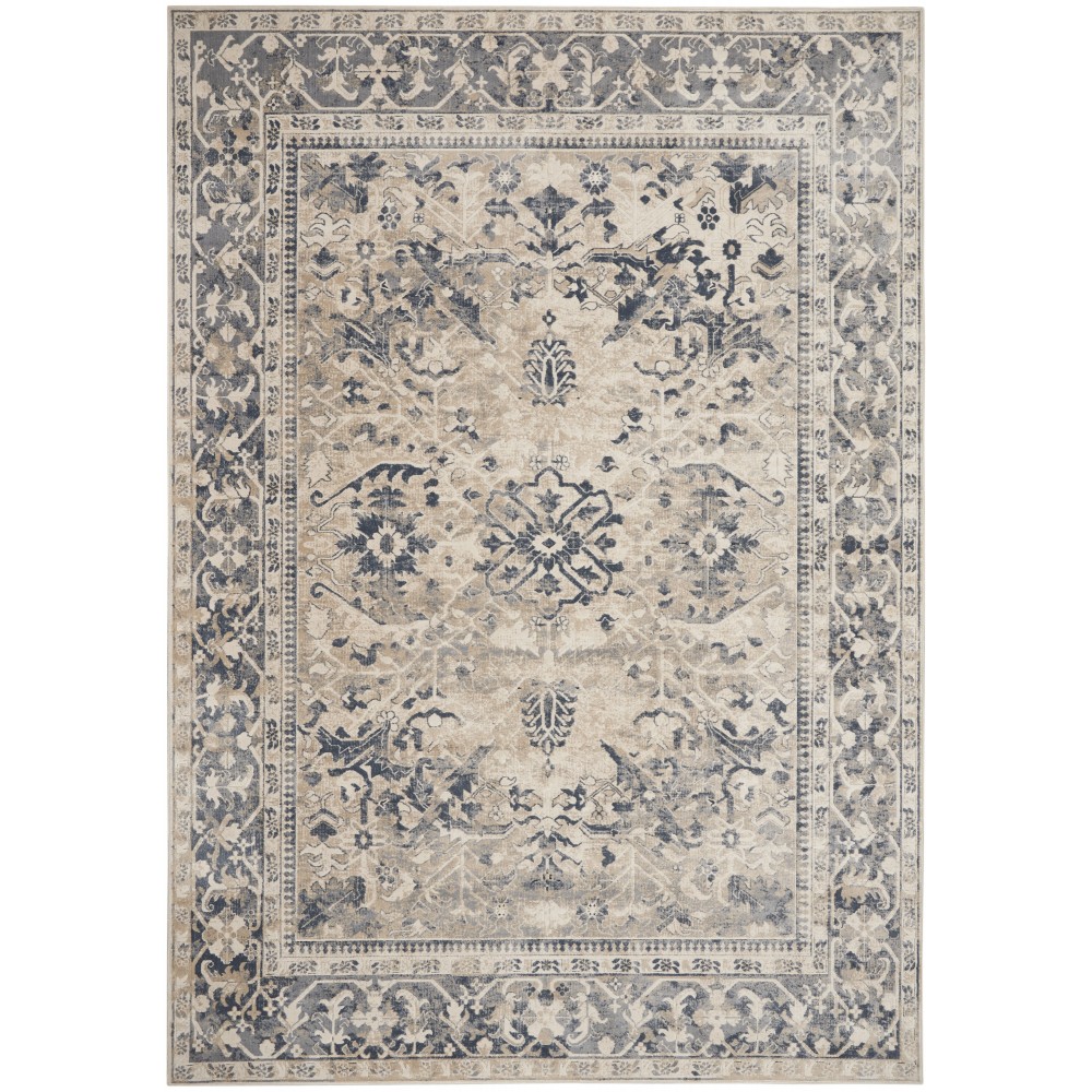 Kathy Ireland Home Malta MAI05 Area Rug, Ivory/Blue, 7'10" x 10'10" Kathy Ireland Home Malta MAI05 Area Rug, Ivory/Blue, 7'10" x 10'10"