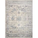 Kathy Ireland Home Malta MAI05 Area Rug, Ivory/Blue, 9' x 12'