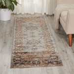 Kathy Ireland Home Malta MAI05 Runner Rug, Taupe, 2'2" x 7'7"