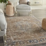 Kathy Ireland Home Malta MAI05 Area Rug, Taupe, 3'11" x 5'7"