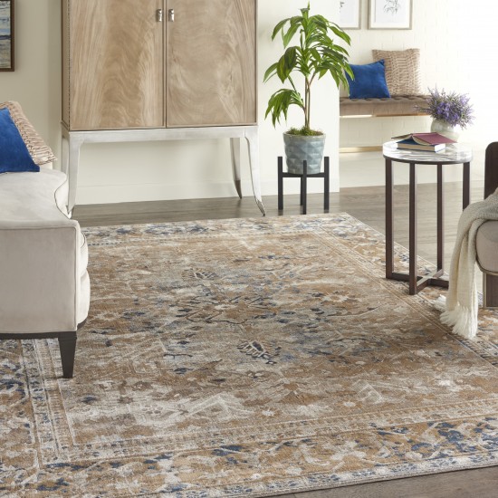 Kathy Ireland Home Malta MAI05 Area Rug, Taupe, 7'10" x 10'10"