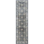 Kathy Ireland Home Malta MAI09 Runner Rug, Navy, 2'2" x 7'7"
