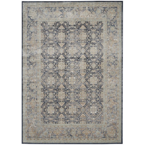 Kathy Ireland Home Malta MAI09 Area Rug, Navy, 7'10" x 10'10"