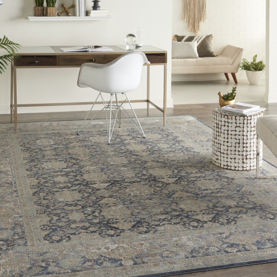 Kathy Ireland Home Malta MAI09 Area Rug, Navy, 7'10" x 10'10"