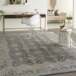 Kathy Ireland Home Malta MAI09 Area Rug, Navy, 9' x 12'