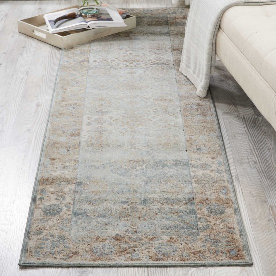 Kathy Ireland Home Malta MAI09 Runner Rug, Slate, 2'2" x 7'7"