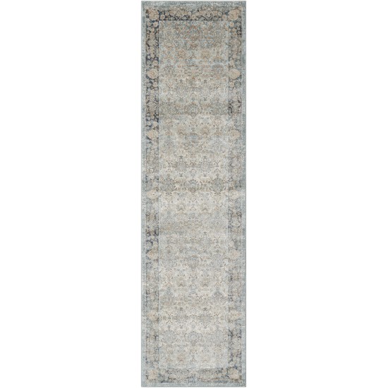 Kathy Ireland Home Malta MAI10 Runner Rug, Cloud, 2'2" x 7'7"