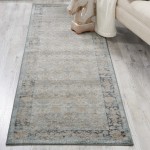 Kathy Ireland Home Malta MAI10 Runner Rug, Cloud, 2'2" x 7'7"