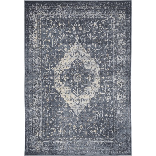 Kathy Ireland Home Malta MAI11 Area Rug, Navy, 3'11" x 5'7"