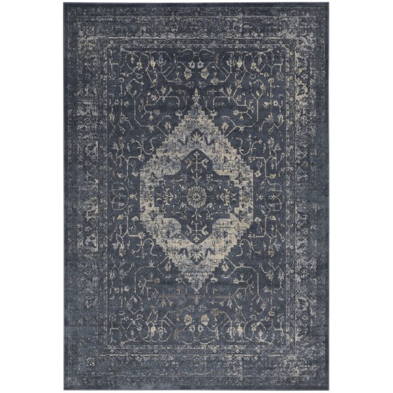 Kathy Ireland Home Malta MAI11 Area Rug, Navy, 5'3" x 7'7"