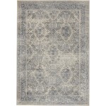 Kathy Ireland Home Malta MAI12 Area Rug, Ivory/Blue, 3'11" x 5'7"