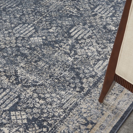 Kathy Ireland Home Malta MAI12 Area Rug, Navy/Ivory, 5'3" x 7'7"
