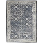 Kathy Ireland Home Malta MAI12 Area Rug, Navy/Ivory, 9' x 12'