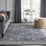 Kathy Ireland Home Malta MAI12 Area Rug, Navy/Ivory, 9' x 12'