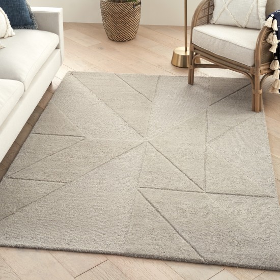 Nourison Modern Edge MDE01 Area Rug, Grey, 5' x 7'