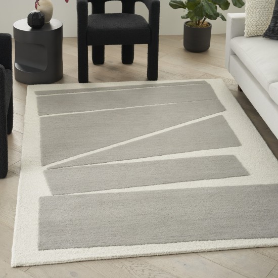 Nourison Modern Edge MDE02 Area Rug, Grey, 5' x 7'