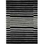 Nourison Modern Edge MDE03 Area Rug, Black/Ivory, 7'9" x 9'9"