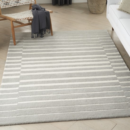 Nourison Modern Edge MDE03 Area Rug, Grey, 7'9" x 9'9"