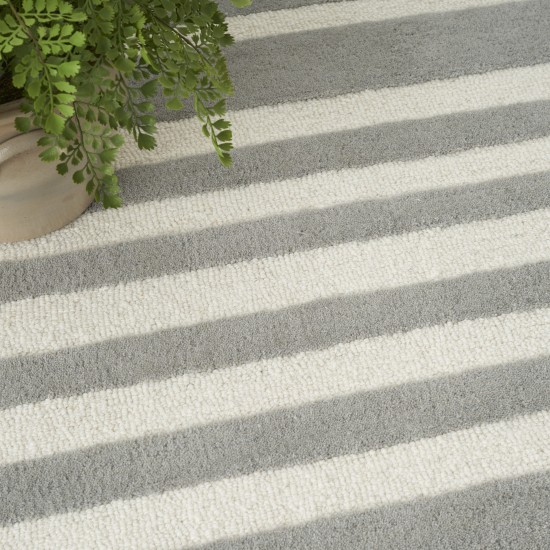 Nourison Modern Edge MDE03 Area Rug, Grey, 7'9" x 9'9"