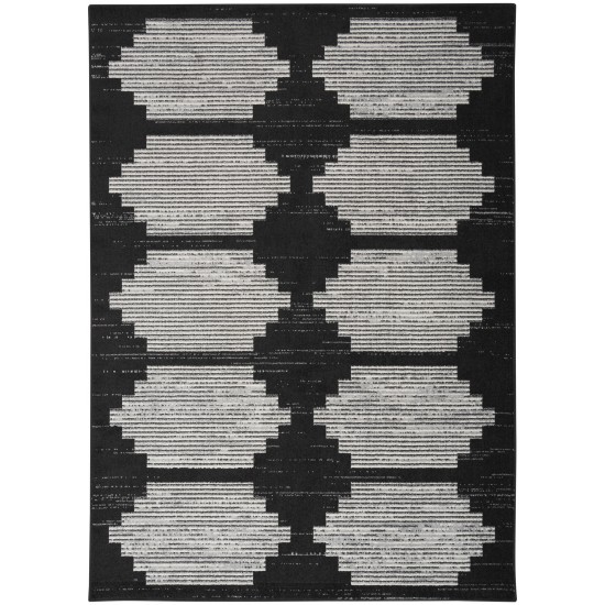 Nourison Modern Passion MDP01 Area Rug, Black/Grey, 4' x 6'