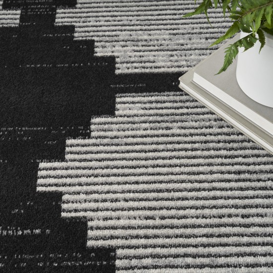 Nourison Modern Passion MDP01 Area Rug, Black/Grey, 5'3" x 7'3"