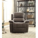 ACME Bina Recliner, Charcoal Polished Microfiber