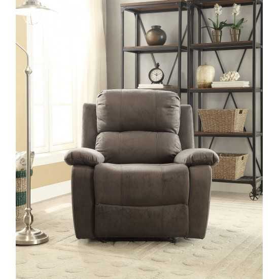 ACME Bina Recliner, Charcoal Polished Microfiber