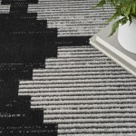 Nourison Modern Passion MDP01 Area Rug, Black/Grey, 6' x 9'