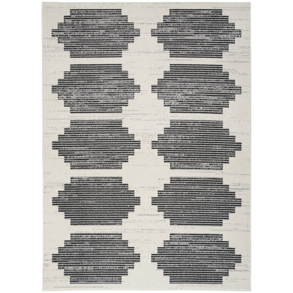 Nourison Modern Passion MDP01 Area Rug, Ivory/Grey, 5'3" x 7'3" Nourison Modern Passion MDP01 Area Rug, Ivory/Grey, 5'3" x 7'3"