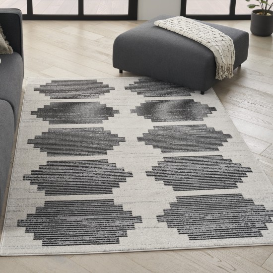 Nourison Modern Passion MDP01 Area Rug, Ivory/Grey, 5'3" x 7'3"