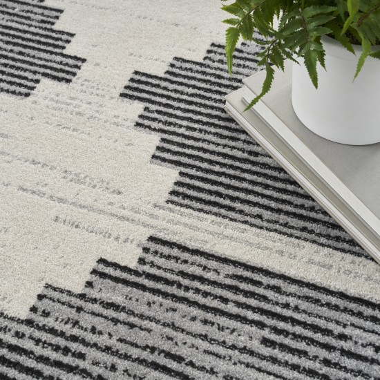 Nourison Modern Passion MDP01 Area Rug, Ivory/Grey, 5'3" x 7'3"