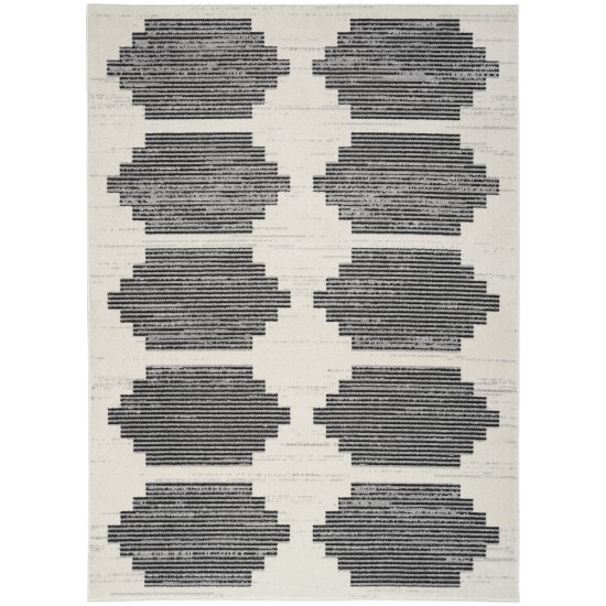Nourison Modern Passion MDP01 Area Rug, Ivory/Grey, 6' x 9'